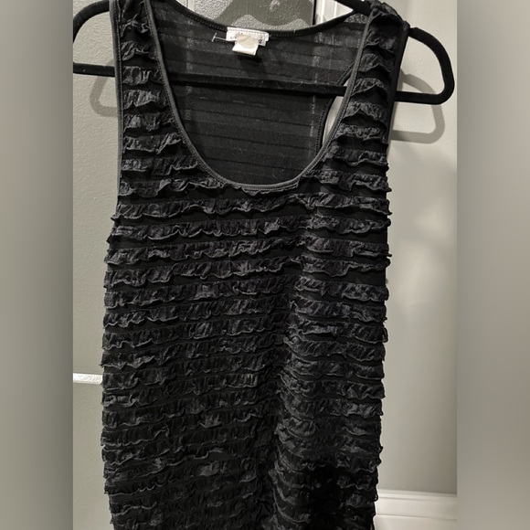 Mascara Brand Black Ruffled Sleeveless Top - Picture 9 of 12